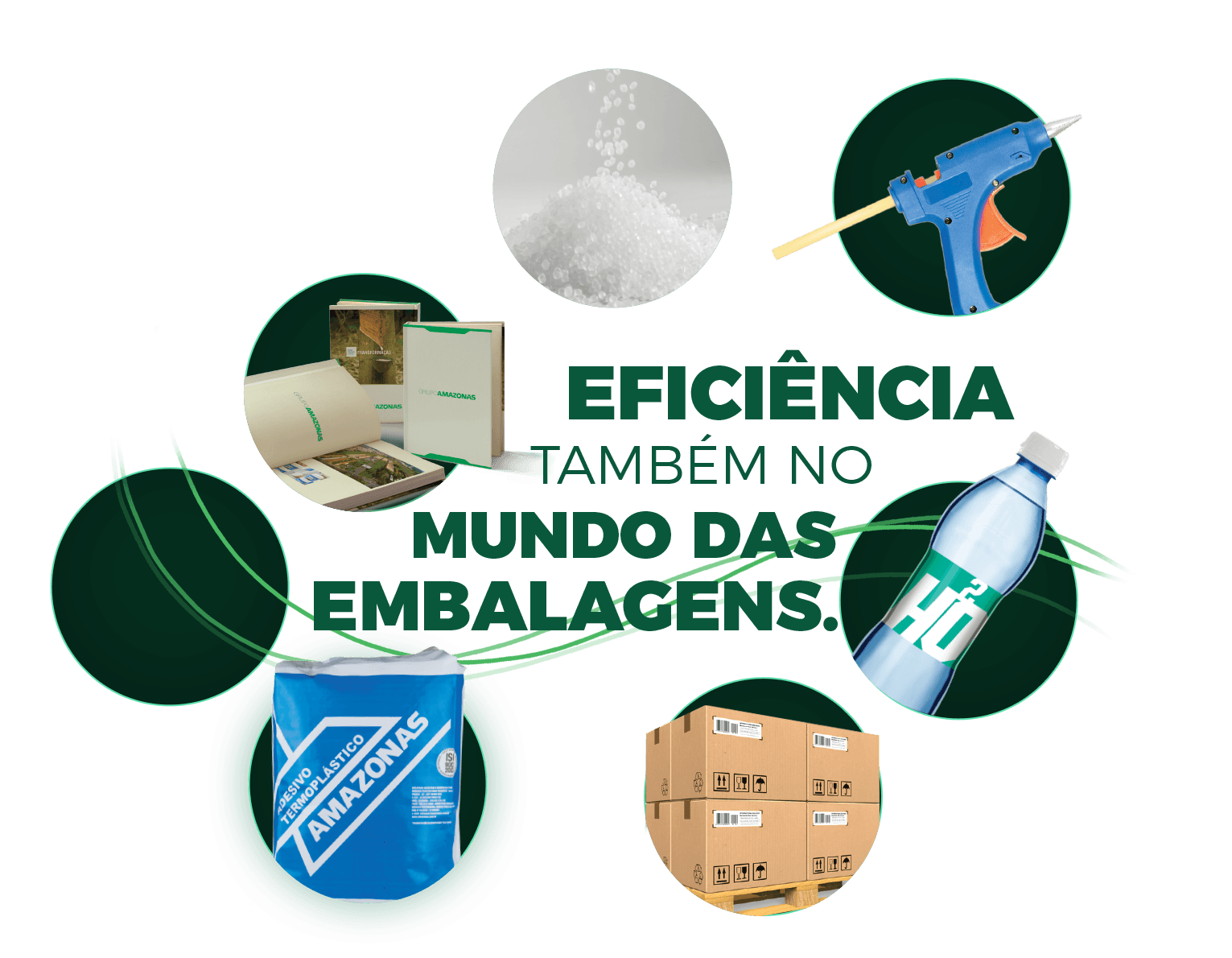 Collage oficial de Amazonas sobre embalaje